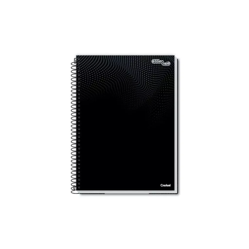 Caderno credeal capa Dura 1 Matéria 80folhas Capa preta